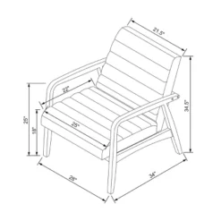 Northway Channel Tufted Wood Armchair Brown Faux Leather - Project 62™ -Homcom Furniture Shop GUEST 1f876303 a96c 4929 bdf8 23075bc31076