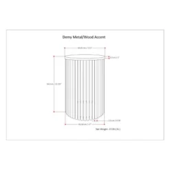 18" Karl Metal And Wood Accent Table Natural/Black - WyndenHall -Homcom Furniture Shop GUEST 1fe48963 17e5 4acc 8e02 0ecf11e30485