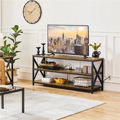 Yaheetech 55 Inch Industrial TV Stand 3-Layer TV Shelf 3 Yaheetech 55 Inch Industrial TV Stand 3-Layer TV Shelf