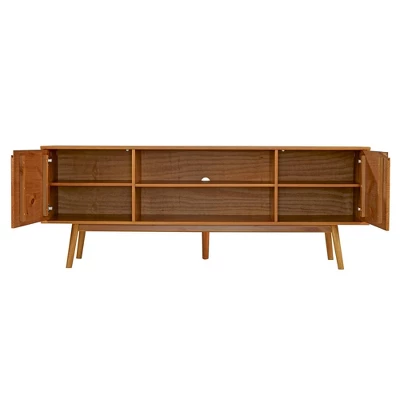 Solid Wood Mid-Century Modern TV Stand For TVs Up To 80" - Saracina Home 17 Solid Wood Mid-Century Modern TV Stand For TVs Up To 80" - Saracina Home - Image 15
