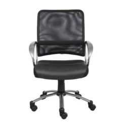 Mesh Back With Pewter Finish Task Chair Black - Boss Office Products