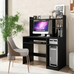 Costway Computer Desk Study Bookcase Workstation With Charging Station Hutch & CPU Stand -Homcom Furniture Shop GUEST 22a491c5 0c10 4f86 bbaf 136ca390bfe9
