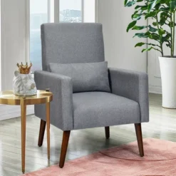 2-in-1 Fabric Upholstered Rocking Chair Nursery Armchair With Pillow Dark Grey -Homcom Furniture Shop GUEST 23794c69 e26b 424a 8961 830369a3fe55