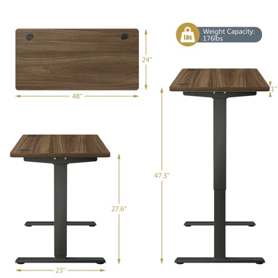Costway Industrial Electric Adjustable Standing Up Desk Dual Motor W/ Controller 3 Costway Industrial Electric Adjustable Standing Up Desk Dual Motor W/ Controller
