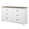 Sandlin 6 Drawer Dresser White - Room & Joy