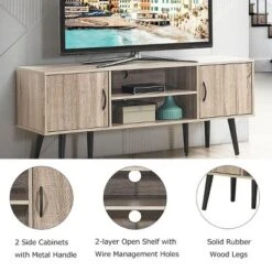 Costway TV Stand Entertainment Center For TV's Up To 65'' W/ Storage Cabinets & Wood Legs 19 Costway TV Stand Entertainment Center For TV's Up To 65'' W/ Storage Cabinets & Wood Legs -Homcom Furniture Shop GUEST 27b47f6c 50b7 48c8 a6cf 0c6c4e96252a
