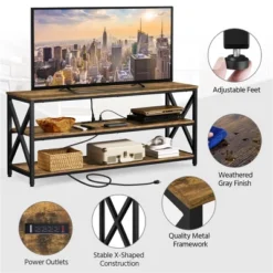 Yaheetech 55 Inch Industrial TV Stand 3-Layer TV Shelf 13 Yaheetech 55 Inch Industrial TV Stand 3-Layer TV Shelf -Homcom Furniture Shop GUEST 282e3c4f 7a53 4b63 85ed 6b1365b0217b