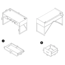 Angelica 3 Drawer Writing Desk Walnut - Coaster -Homcom Furniture Shop GUEST 28440e35 d156 411b 9b3e 7b338a065477