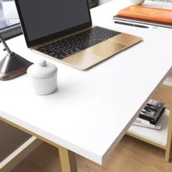 North Avenue Modern Desk With Open Shelves White - Sauder -Homcom Furniture Shop GUEST 28c487c5 668e 4a6b 8250 d0b5db2da393