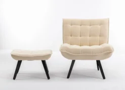Modern Accent Leisure Chair With Ottoman-ModernLuxe -Homcom Furniture Shop GUEST 29e76fd8 e988 4663 885c 509addda0ee7