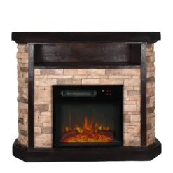 39" Freestanding Electric Fireplace Tan - Home Essentials -Homcom Furniture Shop GUEST 2b2e5a4f 5cff 4063 82a8 ed9e7988d8aa