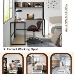 Costway 55''L-Shaped Desk Corner Computer Desk Writing Workstation Table W/Hutch 18 Costway 55''L-Shaped Desk Corner Computer Desk Writing Workstation Table W/Hutch -Homcom Furniture Shop GUEST 2b883412 c151 43c8 9ce5 dd053d896582