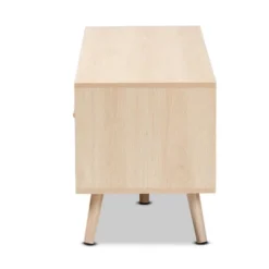 Sebille Wood With Natural Rattan 2 Door TV Stand For TVs Up To 45" Light Brown - Baxton Studio -Homcom Furniture Shop GUEST 2be22482 d9c5 4d37 860f 34d6633a748a