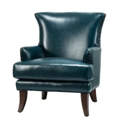 Jorge Vegan Leather Armchair With Nailhead Trim | Karat Home -Homcom Furniture Shop GUEST 2e027eb2 6fb4 44e6 bef7 c8a45dc5daa5