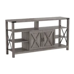 Emma And Oliver Modern Rustic Farmhouse Media Console Cabinet With Spacious Open And Closed Storage -Homcom Furniture Shop GUEST 2e0287ac 7cfc 4cc1 baeb c617ef2f136f