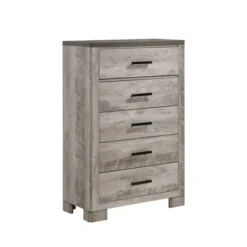 Adam 5 Drawer Chest Gray - Picket House Furnishings