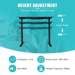 Costway 55''x28'' Electric Standing Desk Sit To Stand Workstation Dual Motor -Homcom Furniture Shop GUEST 2f707ca0 f802 4d47 a529 712d6a9d5eb5