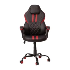 BlackArc High Back Gaming Chair With Red And Black Faux Leather Upholstery, Adjustable Swivel Seat And Padded Flip-Up Arms -Homcom Furniture Shop GUEST 2ff1f0d8 807f 4395 bf8e 7efece8891fa