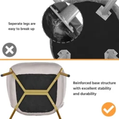 Yaheetech Velvet Upholstered Accent Chair With Tufted High Back Metal Legs For Living Room -Homcom Furniture Shop GUEST 31d68c56 5be6 4ced ae92 30cdd20ada8a