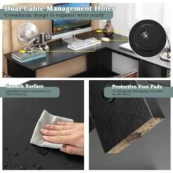 Costway L-Shaped Computer Desk, Corner Desk For Small Space, Home Office Writing Desk Laptop Workstation With 2-Tier Open Shelf -Homcom Furniture Shop GUEST 31e6936c 53df 4aed 9579 2b32b8f2c8bf