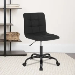 Emma And Oliver Home Office Armless Task Office Chair With Tufted Back/Seat -Homcom Furniture Shop GUEST 32b90b5b c32f 413b bfab e44879f903a2