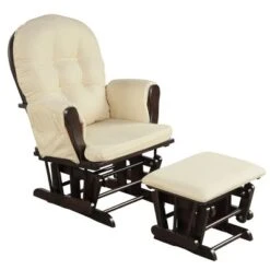 Tangkula Rocking Chair Baby Nursery Chair Glider With Ottoman &Storage Pocket -Homcom Furniture Shop GUEST 334228a9 a733 43bb 8d3f ce8728c0a946