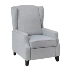 Emma And Oliver Fabric Upholstered Easy Push Back Recliner - Classic Wingback Design With Nailhead Accent Trim And Footrest -Homcom Furniture Shop GUEST 33ed7dcf 35ae 4ee9 affe f4ddc29ff0c4