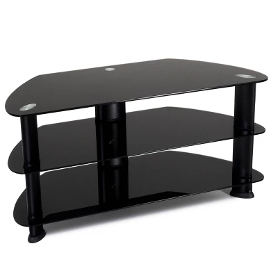 Corner TV Stand For TVs Up To 43" Black - CorLiving 4 Corner TV Stand For TVs Up To 43" Black - CorLiving - Image 2
