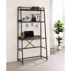 Maybole Writing Desk With Bookcase And USB Plug - HOMES: Inside + Out