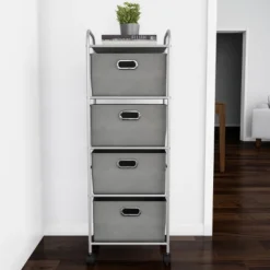 Lavish Home 4-Drawer Fabric Dresser Cart, Gray 9 Lavish Home 4-Drawer Fabric Dresser Cart, Gray -Homcom Furniture Shop GUEST 34c005f2 e655 41a6 ab4e 7461b70fff36
