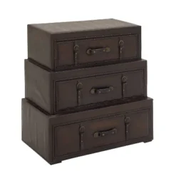 Traditional Faux Leather And Wood Chest Brown - Olivia & May -Homcom Furniture Shop GUEST 34c70622 1fa5 4ca6 b9e6 f2add136825c