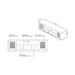 Valla Industrial TV Stand For TVs Up To 70" Distressed Walnut/Cement - HOMES: Inside + Out -Homcom Furniture Shop GUEST 34d3616a fe9a 400c 91f2 c565ab8044f2