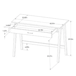 Paulo Wood Writing Desk With Drawer - Threshold™ -Homcom Furniture Shop GUEST 3523b949 cdf7 44af ba99 a848cef26b34
