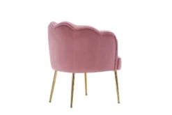 Modern Shell Shape Armchair Accent Chair With Gold Legs-ModernLuxe -Homcom Furniture Shop GUEST 35e5ea06 9688 4573 a294 a532f8db32ec