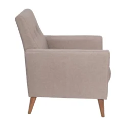 Emma And Oliver Upholstered Mid-Century Modern Arm Chair With Tufted Seat And Back, Pocket Spring Support And Wooden Legs 19 Emma And Oliver Upholstered Mid-Century Modern Arm Chair With Tufted Seat And Back, Pocket Spring Support And Wooden Legs -Homcom Furniture Shop GUEST 3612590d b309 4c4a a1b6 9a4a8d2530e8