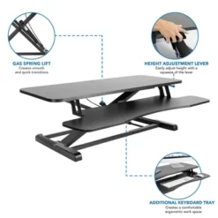 Mount-It! Standing Desk Converter | Height Adjustment From 4.3" To 19.9" | 37 Lbs. Weight Capacity | Black 12 Mount-It! Standing Desk Converter | Height Adjustment From 4.3" To 19.9" | 37 Lbs. Weight Capacity | Black -Homcom Furniture Shop GUEST 3690383c b9af 4bd3 bbaa 814d19097f38
