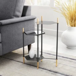 Whitfield Side Table Gold/Black - ZM Home -Homcom Furniture Shop GUEST 3726e6b8 6574 4116 a7b2 fd95556d2ca8