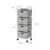Lavish Home 4-Drawer Fabric Dresser Cart, Gray -Homcom Furniture Shop GUEST 3800be64 b735 4fa5 b0aa 568d245a9d29