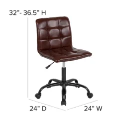 Emma And Oliver Home Office Armless Task Office Chair With Tufted Back/Seat -Homcom Furniture Shop GUEST 39932b85 8a4d 4a56 87ec f0b4b5abe1b7