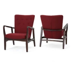 Set Of 2 Becker Upholstered Armchairs - Christopher Knight Home -Homcom Furniture Shop GUEST 3ae0765c 1b79 4d65 ab50 cfee5fcedcaf
