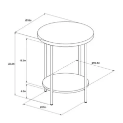 Wood And Metal Round End Table - Room Essentials™ 10 Wood And Metal Round End Table - Room Essentials™ -Homcom Furniture Shop GUEST 3b0a8f5b 71c3 483e 99d5 ee523c908f0c