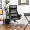 Mid-Century Modern Air Leatherette Adjustable Swivel High Back Office Chair - Glitzhome -Homcom Furniture Shop GUEST 3b29355b 17f1 4d41 ab50 355ab224b8f7