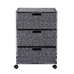 Honey-Can-Do 3 Drawer Woven Organizer With Wheels -Homcom Furniture Shop GUEST 3ccbcd3a 0a75 41fa b0a4 69f764219836