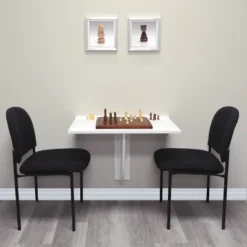 30" X 21.5" Wall Mounted Folding Table And Computer Desk White - InPlace -Homcom Furniture Shop GUEST 3cf7bbef e3e4 48a5 b393 ade6961d8956