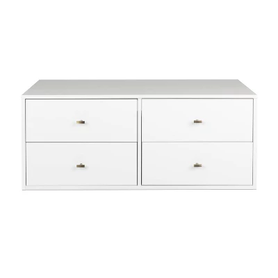 Floating 4 Drawers Dresser White - Prepac 4 Floating 4 Drawers Dresser White - Prepac - Image 2