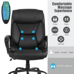 Costway Big & Tall 500lb Massage Office Chair E Xecutive PU Leather Computer Desk Chair -Homcom Furniture Shop GUEST 3e8c8118 2f29 4152 8b74 121cd12ac366