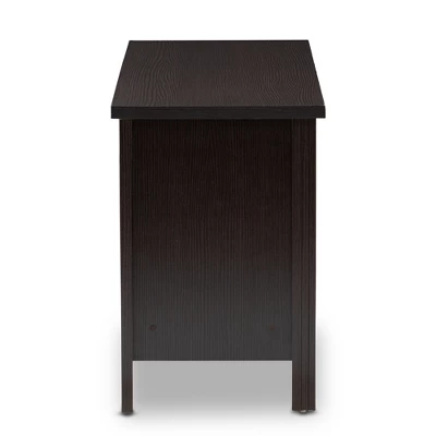 Marley Modern And Contemporary Finished TV Stand For TVs Up To 47" Dark Brown - Baxton Studio 5 Marley Modern And Contemporary Finished TV Stand For TVs Up To 47" Dark Brown - Baxton Studio - Image 3