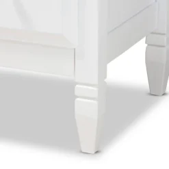 3 Drawer Naomi Wood Bedroom Chest White/Gold - Baxton Studio -Homcom Furniture Shop GUEST 40194bbb b020 4f04 861b 9db050c74b71
