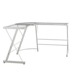 L Shaped Portland Glass Computer Desk - Room & Joy -Homcom Furniture Shop GUEST 41db498f 0d4c 477c ae3d 788880d30dfa