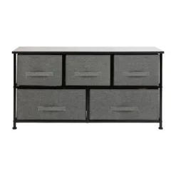 Flash Furniture 5 Drawer Wood Top Cast Iron Frame Storage Dresser With Easy Pull Fabric Drawers -Homcom Furniture Shop GUEST 425ff952 2be4 44f2 b46e c7e25906fd95